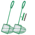 2 Pcs Aquarium Fish Net, 4 inches Fine Mesh Quick Catch Fish Net for Fish Tank Betta Fishing Net - color: Green, size: 4" (2-Pack)