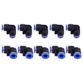 SNS Elbow 1/4 inch Tube OD Push to Connect Tube Fittings Push Lock SPV-1/4 (Pack of 10) - size: SPV-1/4