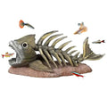 kathson Fish Tank Decorations Resin Piranha Skeleton Aquarium Decor Reptile Tank Accessories Ornament Fish Bone Hideout for Shrimp Lizards Geckos Spiders - style: Piranha Skeleton