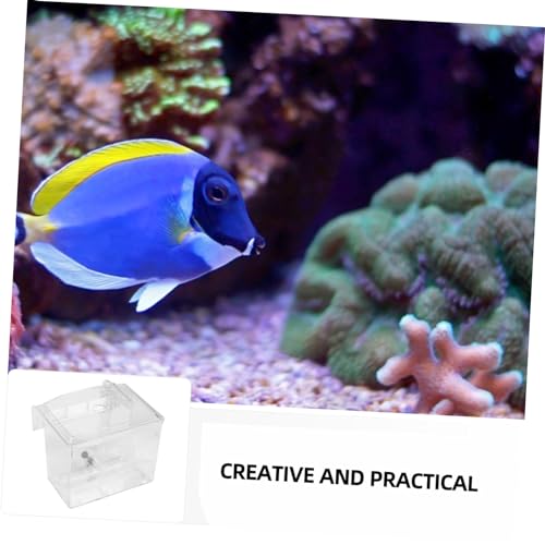 1pc Pneumatic Fish Tank Isolation Box Breeding Case for Guppy Fish Easy Installation Keeps Water Flowing for Acclimation Aquariums