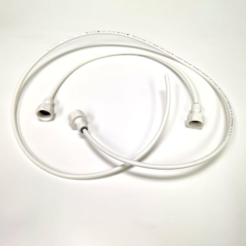 FixtureDisplays® 2PCS White 1/4" Water Pipes Plastic with Three 1/2-inch Water Pipe Connectors 10180-TUBE-1D