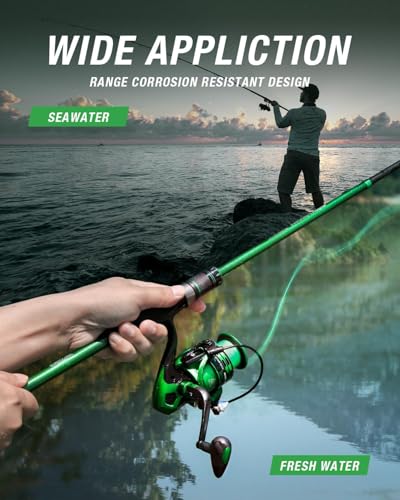 Ghosthorn Fishing Rod and Reel Combo Graphite Telescoping Fishing Pole Portable Travel Kit with Carrier Bag for Freshwater Saltwater - size: 8 ft, style: Fishing Rod+reel(no Lures&line)