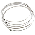5 Pcs 15.7inch/400mm(Hoop diameter Max) Stainless Hoop Steel Hose Clips Duct Clamps Adjustable Worm Drive Hose Clamp For Inline Duct Fan Hydroponic Duct Hoop