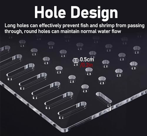 Acrylic Fish Divider for Baby Fish - Optimal Separator Board for Tan, Easy Maintenance, rium Partit, Ideal for Bing and Fish Care - color: C Pattern, size: 50x60cm/19.7x23.6in