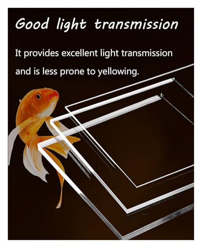 Fish Tank Lid 32x14 36x18in, Clear Acrylic Aquarium Cover, Cuttable Anti Jump Fish Tank Cover, Adapted to Various Sizes(8x8in/20.32x20.32cm) - size: 8x8in/20.32x20.32cm