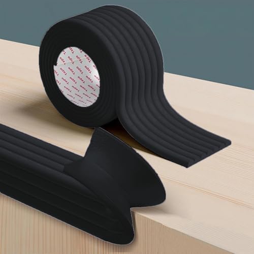 Baby Proofing Edge Corner Protector,Edges with Furniture Desk Edge Cushion& Edge Safety Bumpers,Corner Protector for Baby,Soft Rubber Foam Guard,16.4ft Black - color: Black, size: 500*8*0.8cm