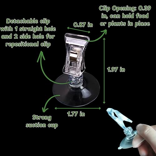 Betta Tunnel with 2 Pcs Veggie Clips for Aquarium, Betta Hideout Tunnel, Leaf Pad Tube and Fish Food Clip, Leaf Clip Feeding Tool, Bettas Fish Tank Accessories for Breeding Resting Feeding (S, Tube)