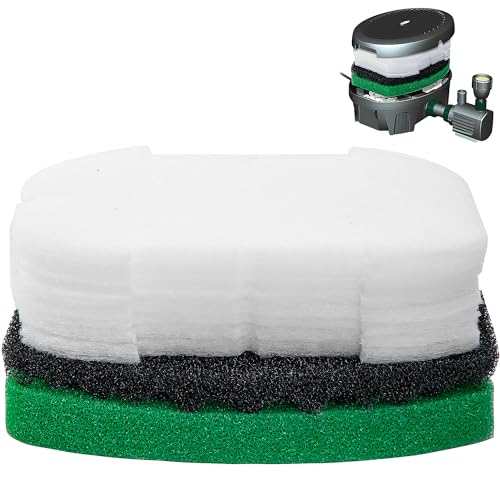10 Pcs Pond Filter Maintenance Kit, Pond Filtration Replacement Pads, Filter Foam Pad Media Set for Model 5 in 1 300 Gal and 6 in 1 900 Gal Water Pump Improving Outdoor Water Quality
