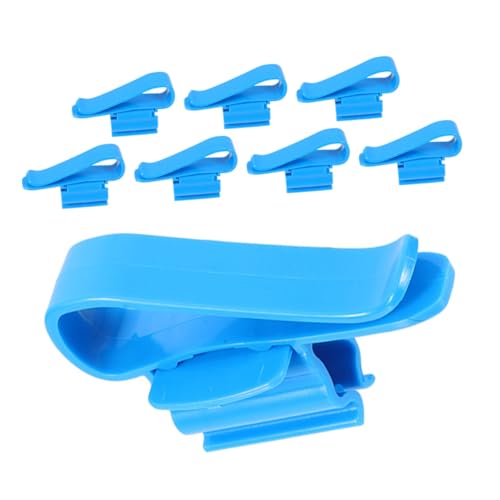 BESPORTBLE 8pcs Adjustable Water Pipe Clips Fish Tank Hose Clamps for Easy Installation - color: Blue
