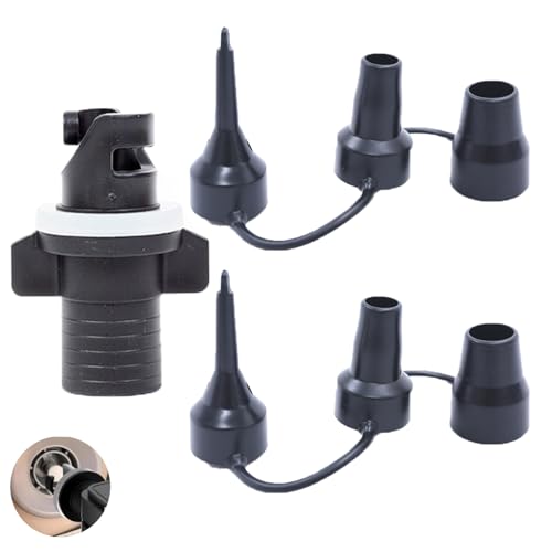 3 Pack Electric Air Pump Nozzles Replacement with Inflatable Boat Air Valve Adapter for Quick-Fill Air Pump Portable Inflator Deflator Queen Air Mattress Bed Inflatable Kayak Pool Floats Tubes