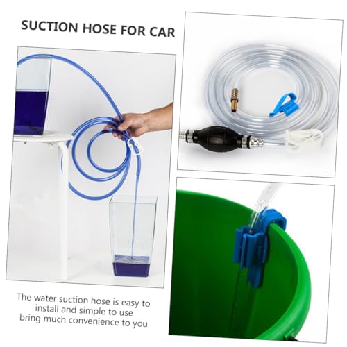 Manual Siphon Pump Water Suction Hose Kit, Car Guide Oil Tube with Flexible Suction Pipe for Water Transfer and Fuel Extraction, Multi-use Handheld Fluid Transfer Tool