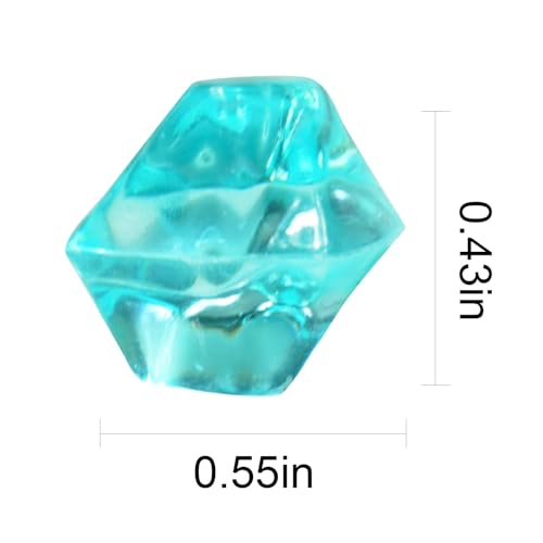1.1Lb 800Pcs Fake Ice Cubes Clear Rocks Artificial Ice Acrylic Diamonds Vase Fillers for Centerpieces Christmas Decorative Bowl Fillers Desktop Fountain Accessories Fish Tank Aquarium Decorations