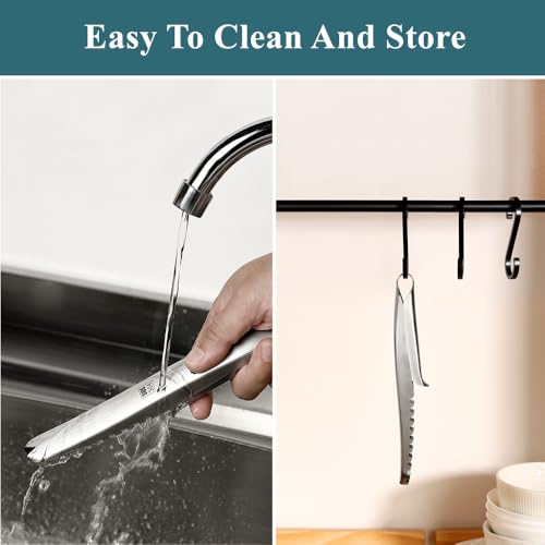 2PCS Fish Scaler, Thickened Stainless Steel Fish Scale Remover, Efficient Fish Scaler Remover No Mess, Sturdy Fish Descaler Tool with Non-Slip Handle, Fish Scaler Tool, Fish Scraper
