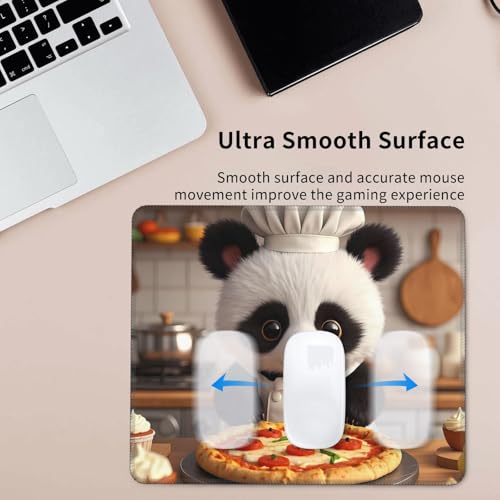 Cute Panda Chef Computer Mouse Pad Non-Slip Rubber Base Laptop Mouse Mat for Home Computer Mousepad 8.3 X 10.3 in - color: Cute Panda Chef, size: 10.3L x 8.3W inches