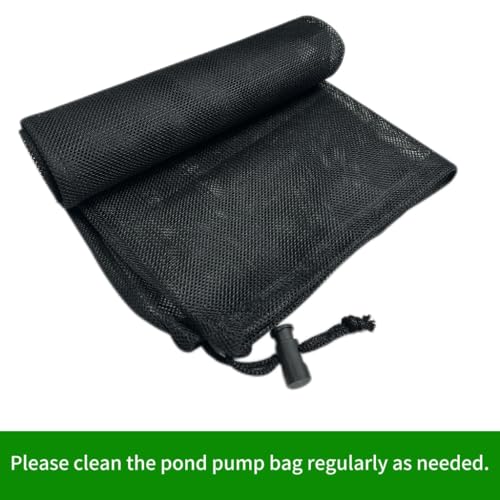 2 Pcs 17.7" x 17.7" Pond Pump Cover, Pond Pump Filter Bag, Black Media Bag Large Pump Mesh Bag for Outdoor Water Ponds Filters, Water Filter Pump, Outdoor Ponds, Garden, Swimming Pool (2Pcs) - size: 17.7" x 17.7"