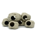 ALEGI Aquarium Decoration Rock Caves for Fish Tank, Ceramic Betta Fish Tank Accessories Hideout, Cichlid Stackable Cave Hiding (3 Small & 3 Medium) - size: 3 Small & 3 Medium