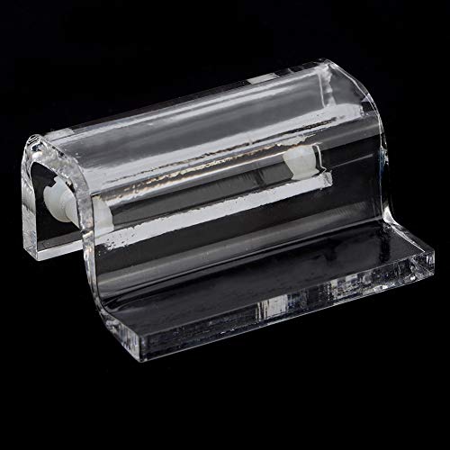 4 Pcs Acrylic Glass Cover Clips for Aquarium | Holds 6-12mm Fish Enclosure Lid | Secure Holder for Open Enclosure/Turtle Enclosure/Pets | Sturdy & Clear Support