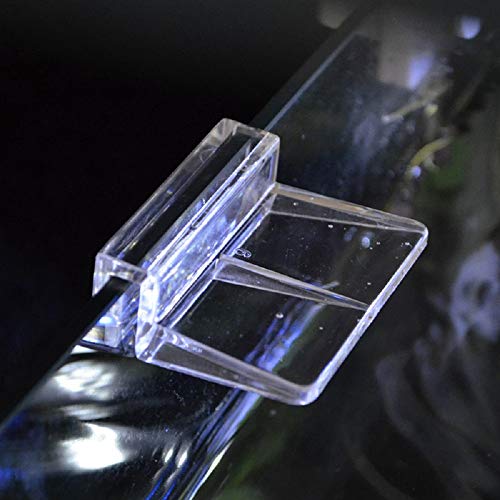 Weilan Aquarium Lid Clips 8mm Fish Tank Glass Cover Lid Support Holder Clear Acrylic for Rimless Aquariums 12PCS Aquarium