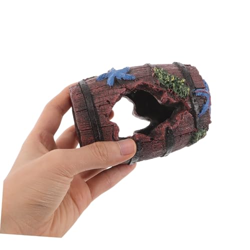 Toyvian 9pcs Broken Barrel Fish Tanks Decor Artificial Plants Aquarium Accessories Fish Tank Ornaments for Betta Cave Hide Aquarium Decorations