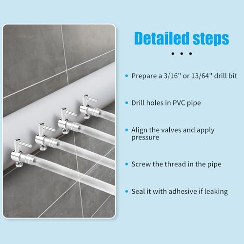 AQUANEAT 20pcs Aquarium 1 Way Thread Valves, Air Flow Control Valves, Manifolds Distributor for Pumps Fish Room Air Systems - size: 1 Pack