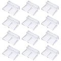 12 Pcs Aquarium Lid Clips, 6 mm Acrylic Aquarium Cover Bracket Fish Tank Lid Older Fish Tank Clip Transparent Easy to Clean, Intended for Rimless Aquariums Top Cover - size: 6 mm