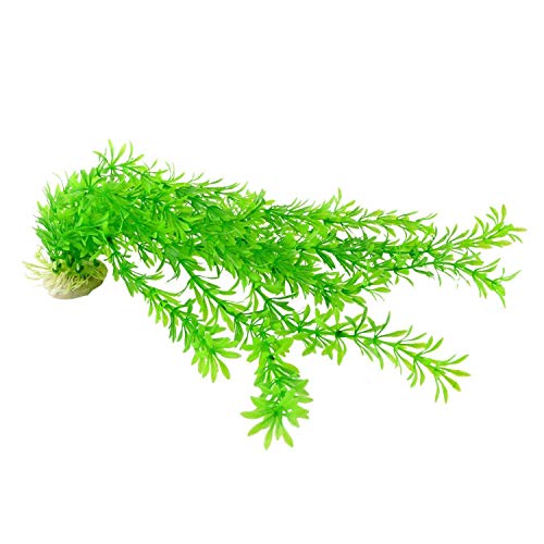 Saim Aquarium Artificial Plastic Plants Emulational Decorative Plant Decor Underwater Plant Fish Tank Ornament 18" Height