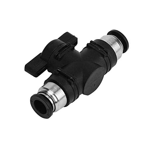 Beduan Push to Connect Fitting Ball Valve, 12mm Tube OD Pneumatic Air Flow Control Ball Valve Straight Union Connect Adapter - size: 12mm