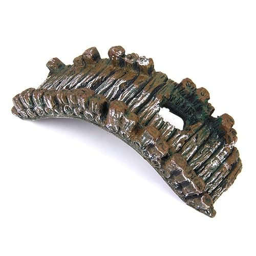 ORFOFE Aquarium Fish Tank Resin Bridge Ornament Decorative Landscape Arch for Aquatic Environments for Fish Tank Decoration and Aquascaping