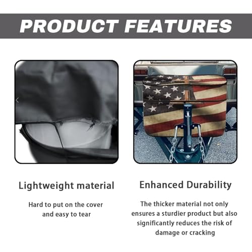 American Flag Cross Travel Trailer Propane Tank Cover Waterproof Propane Gas Tank Cover for Camper Weather Resistant Gas Cylinder Covers - color: American Flag Cross, size: S(20LB)