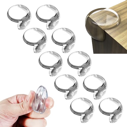 10pcs Corner Protector Baby, Baby Proof Corners and Edges, Clear Table Corner Covers Baby, Corner Guards for Table Edges & Sharp Corners (10pcs Round) - color: 10pcs Round