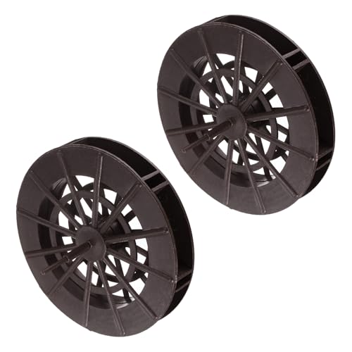 uxcell 2 Pcs Fountain Water Wheel, 5.5 Inch Desktop Fortune Statue Aquarium Wheels Decor Water Fountains Wheel Brown - color: Brown, size: 5.5 Inch