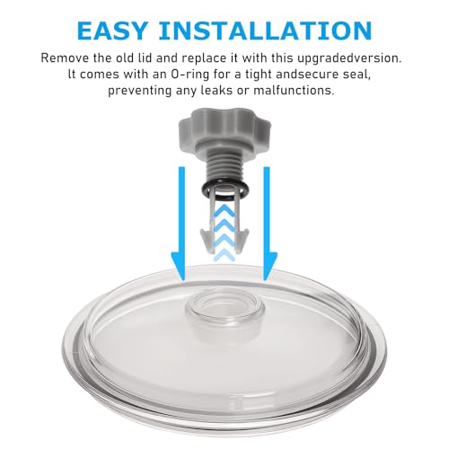 SF15110 Pool Leaf Trap Cover Lid with O-Rings and Valve, Fits Intex 11823, SF80110-2, SF80110-1, ECO15110-2 Models, 12 Inch Sand Filter Pump Replacement Parts