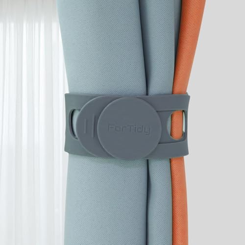 FORTIDY Silicone Latch Strap for Slow Cooker Lid, Patented Reusable Elastic Self-Locking Silicone Tie for Organizing Pot, Bento Box, Curtain, Cords, Yoga Mat, Camping Mat, 2pack (Black&Gray) - color: Black&Gray