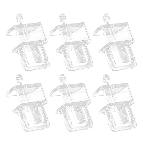 6pcs Fish Aquarium Anti-Escape Net Clip Glass Acrylic Holder Bracket Tools for Aquarium Fish Anti-Escape Tool ABS
