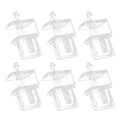 6pcs Fish Aquarium Anti-Escape Net Clip Glass Acrylic Holder Bracket Tools for Aquarium Fish Anti-Escape Tool ABS