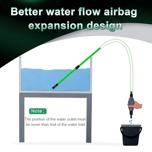 boxtech Fish Tank Water Change, Vacuum Siphon Water Changer Pump Sand Cleaner for Aquarium Water Filter