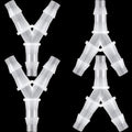 4 PCS 1/4" Y Shaped Connector, Plastic Hose Barb Fitting 3 Way Tubing Connectors, Equal Barbed Joint Splicer Mender Adapter Union for Air Line Water Oxygen Tubing Pipe Gas - White - style: 1/4" Y Shape,4pcs