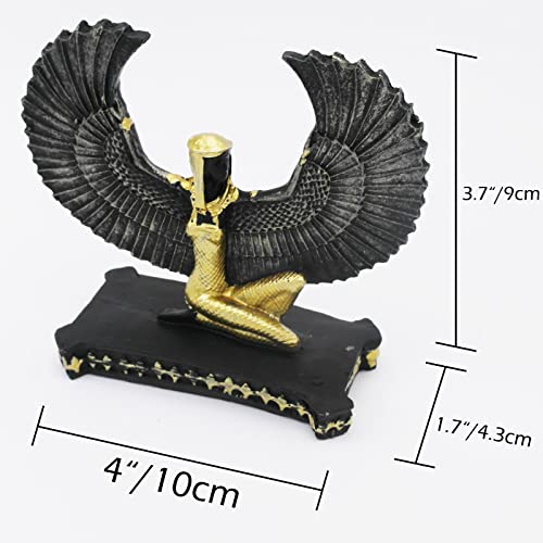 Ancient Egypt Aquarium Betta Fish Tank Decorations Reptile Turtle Lizard Spider Tanks Terrarium Egyptian Décor Ornament Pet - color: Egyptian Open Wings Goddess