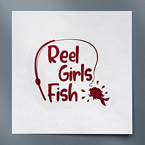 2 Pcs - Angdest Club Decal Stickers of Girls Fish (Burgundy) Premium Waterproof Vinyl Decal Stickers for Laptop Phone Accessory Helmet Car Window Mug Tuber Cup Door Wall Andskusd44381Re070722 - color: Burgundy, size: 4.4'' x 3.8''