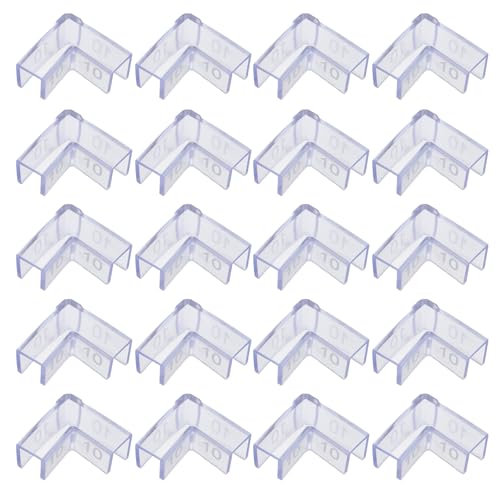 SOLUSTRE 25pcs Fish Tank Corner Protectors for 10mm Glass Aquarium, L-Shaped Edge Guards Safety Corner Guards for Furniture and Proofing