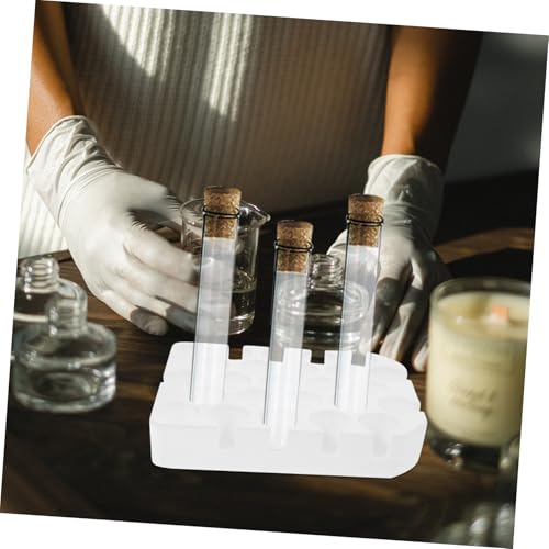 Cabilock 25holes Test Tube Holder Rack for Tubes Base Organizer for Laboratory Multipurpose Stand for Sampling and Storage for Research and Clinical Use - color: White