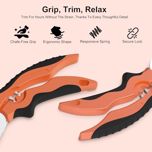 7" Curved Gravity Shears, SUS420J2 Micro-Serrated Floral Scissors, Heavy-Duty Flower Shears with Safety Lock, Ambidextrous Grip for Gardening, Crafting, Herb & Fresh Flower Cutting(Curved)