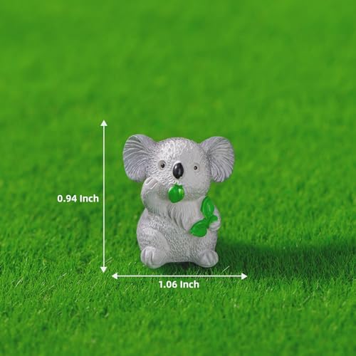 Koala Fairy Garden Accessories - Miniature Koala Figurines for Micro Landscape, Bonsai Craft, Cake Toppers, Desktop Decor, Fairy Garden, DIY,Car Decor, 6Pcs