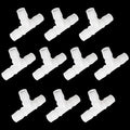 Feelers 3/4" Plastic Hose Barb Tee Fitting 10 Pack, Equal Barbed T-Shaped 3-Way Connector, Tube Splicer Union Adapter for Air Line, Fuel Line, Water Hose - size: 3/4 inch, style: 10pcs-T Shaped