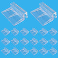 Hordion 20pcs Aquarium Lid Clip, 5mm Clear Acrylic Fish Tank Lid Holder Aquarium Glass Cover Clips for Rimless Aquarium Fish Tank - size: 5mm