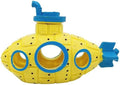 Yellow Floating Submarine Ornament for Fish Tank - Cute Retro Style Resin Decor, Safe Tankmate Toy for Betta, Cichlids, Goldfish, Shrimp, Hermit Crabs, Aquarium Accessory