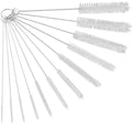 Ixiaoyoo Straw Cleaner Brush Set, 12-Piece 11.8 Inch Long Botthle Cleaning Brush, Nylon Tube Brush Kit for Straws on Tumbler, Water Bottle, Sippy Cup and Pipes, Tubes or Tea Pot Spout - color: 11.8 Inch White Cleaning Brushes