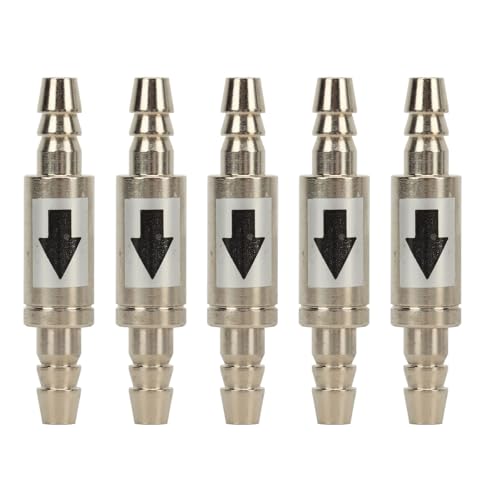 5Pcs 1 Way Check Valve Stainless Steel CO2 Check Valve for Fish Aquarium Zone Generators