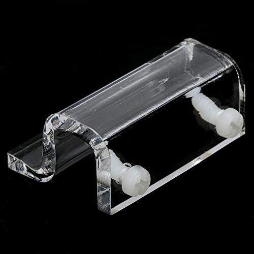 ZJchao 4-Pack Clear Aquarium Glass Cover Clips – Rimless Lid Holders Compatible with Flat- Fish Tanks, Secure Adhesive- Support for Glass Canopy Covers