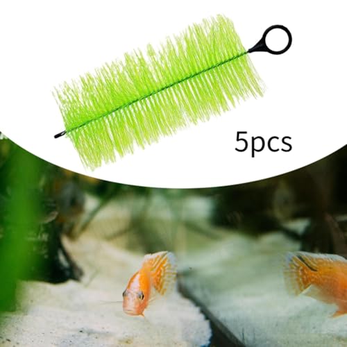5Pcs Fish Pond Filter Brushes Fish Tank Aquarium Water Garden Pond Skimmer Easy to Use Pond Accessories Cleaning Brush, 30cm
